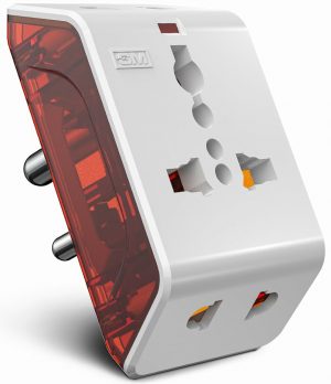 GM 3017 Spice 3 Pin Multi Plug With LED Indicator, White, 6A