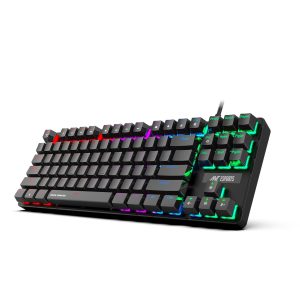 Ant Esports Gaming Keyboard MK1000 TKL Mechanical Multicolor LED Backlit Wired -Black