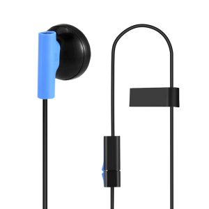 PS4 Official Mono Chat Earbud with Mic , 3.5mm Single-Sided One Ear Wired Headset in-Ear
