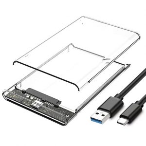 A-Tech 2.5 inch External Sata Hard Drive Enclosure, Type C for HDD / SSD