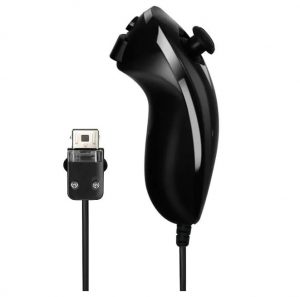 Nintendo Wii Nunchuck Remote Controller Black ( Preowned )