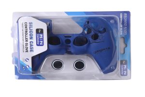 PS5 Controller Silicone Cover GOW Customized Cover for Controller, with 2 Thumb Grip Caps Blue