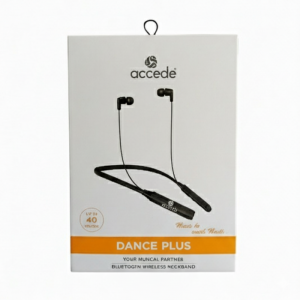 Accede Dance Plus Wireless Neckband with Stereo Sound, 10mm Driver, Bluetooth v5.3, Upto 22hrs Black
