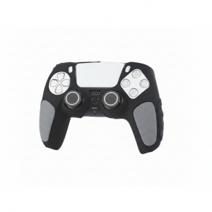 Controller Silicon Cover Case, Controller glove with 2 Thumb Grip Caps for PS5 and PS4 Black Grey