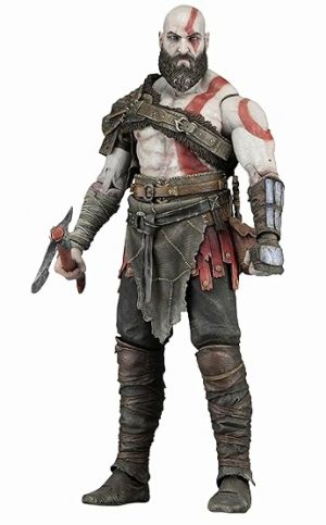 NECA God of War Kratos Action Figure 36+ points of articulation, Leviathan Axe, Dagger & Shield