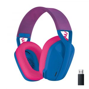 Logitech G435 Lightspeed and Bluetooth Wireless Over Ear Gaming Headphones with mics, Blue