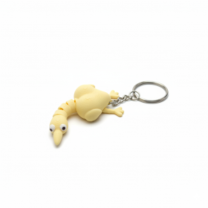 3D Printed Chicken Keychain Yellow