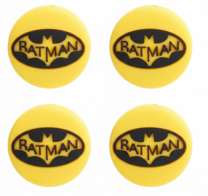 BatMan Edition Thumb Grip, Yellow Black Batman, Analog, Silicone, for PS5, PS4, Xbox (Pack of 4)