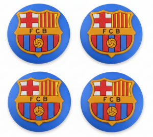 FCB Football Theme, Thumb Grip, FCB logo , Analog, Silicone, for PS5, PS4, Xbox (Pack of 4)