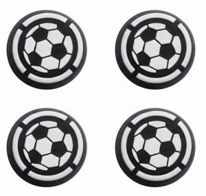 FCB Football Theme, Thumb Grip, Black Football , Analog, Silicone, for PS5, PS4, Xbox (Pack of 4)