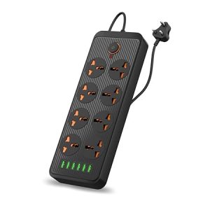 Portronics POR 1473 Power Plate 7 with 6 USB Port + 8 Power Sockets Power Strip Extension