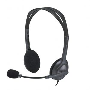 Logitech H111 Wired Headphones Mic Black