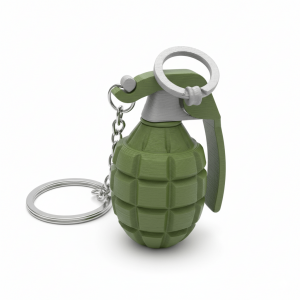 3D Printed Grenade Keychain