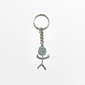 3D-Printed Stickman Keychain