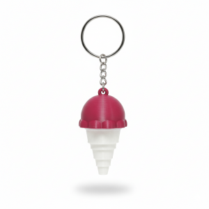 3D Printed Ice Cream Cone Clapsable Keychain