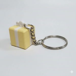 3D Printed Novelty Keychain Yellow