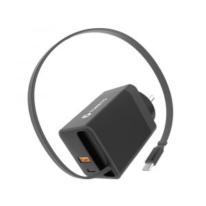 Toreto Velo Flex 50W Fast Charger Retractable Attached Type-C Cable