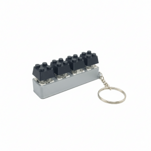 3D Printed Mechanical Keyboard Clicky Fidget Keychain Black