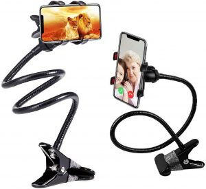 Gooseneck Flexible Clip Lazy Arm Bracket, Cell Phone Stand Mobile Holder