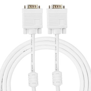 VGA Male to Male 15 Pin Cable 1.5 Meter White
