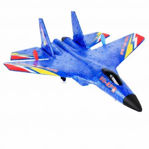 RC Airplane Toy SU-27 Style with Remote Controller, 2.4GHz Control, LED Lights Multicolour