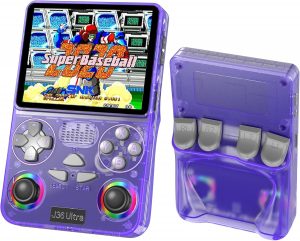 J36 Ultra Retro Handheld Game Console WIFI 3.5 IPS Screen,Purple