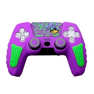 PS5 Controller Silicon Cover 2 Thumb Grip Purple & Green